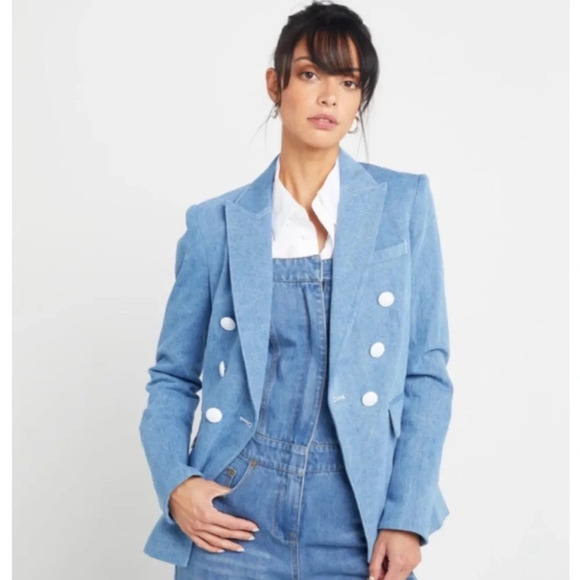 Kourt • Denim Blazer Leopard Lined - Picture 2 of 11